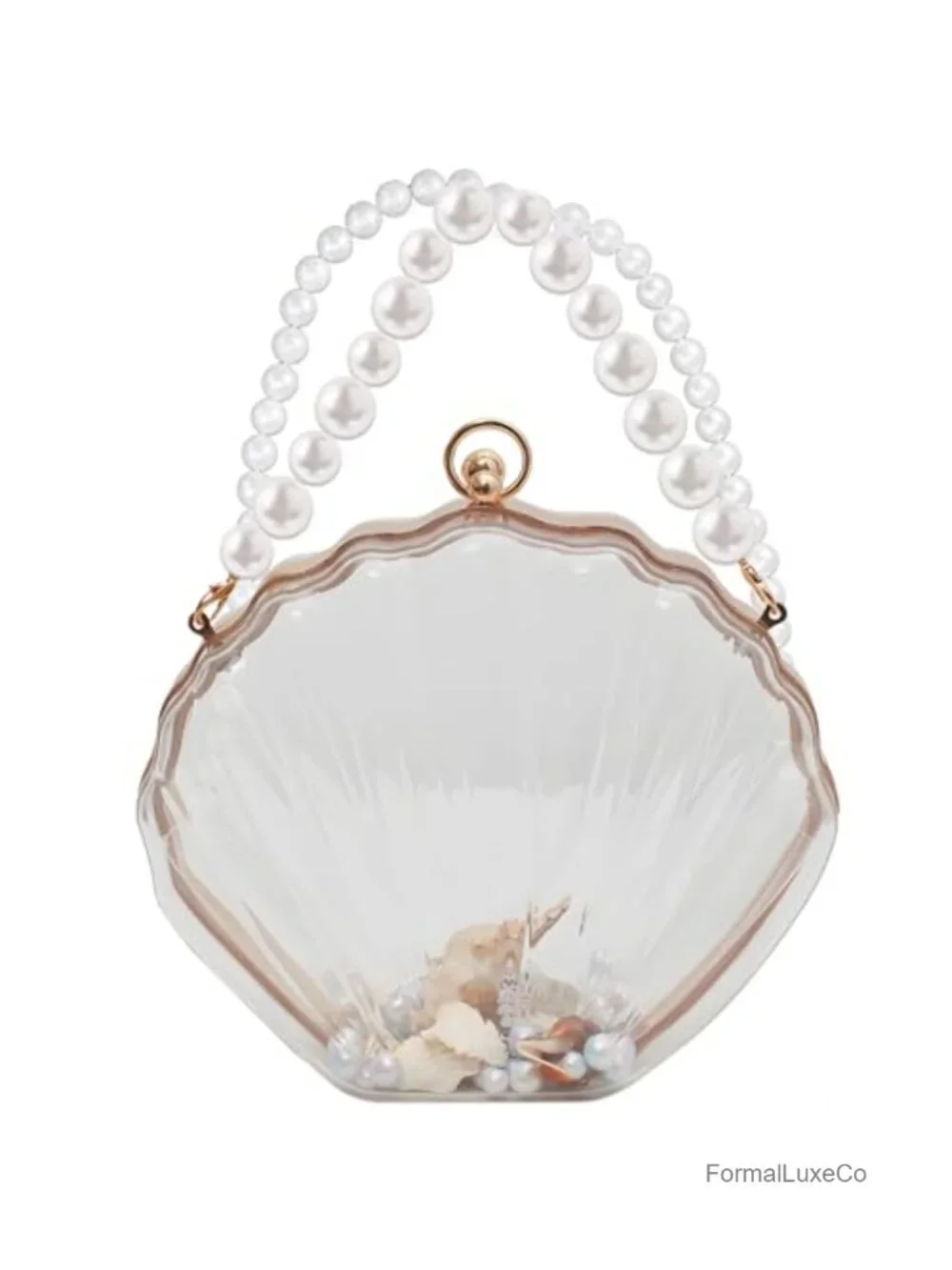 Acrylic Seashell Clutch Chain Shoulder Bag Evening Purse